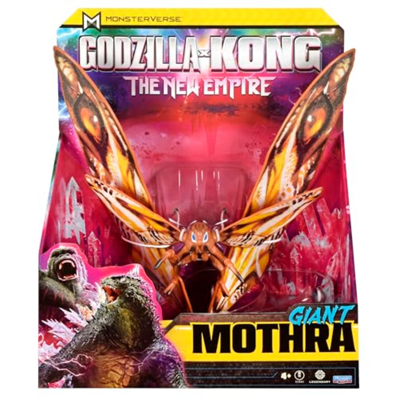MonsterVerse Godzilla x Kong: The New Kingdom 28cm Mothra Iconic Collectible Movie Figure, Limited Packaging Inspired by Hollow Earth Landscape, Suitable for Ages 4+